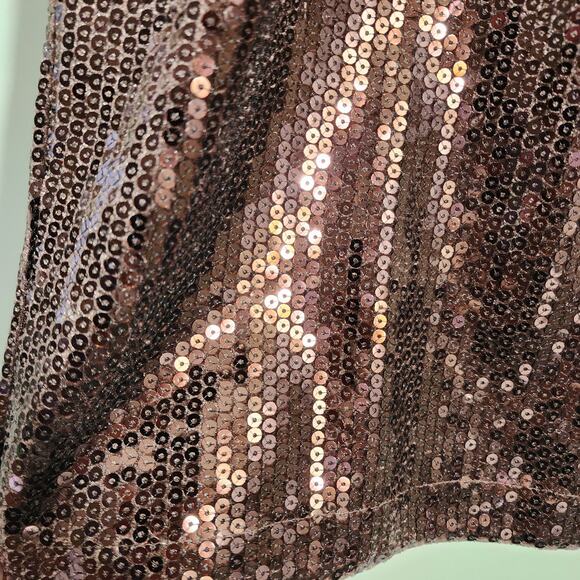 J. Jill brown velvet with sequin overlay pull on fully lined skirt woman size XL - Picture 7 of 9